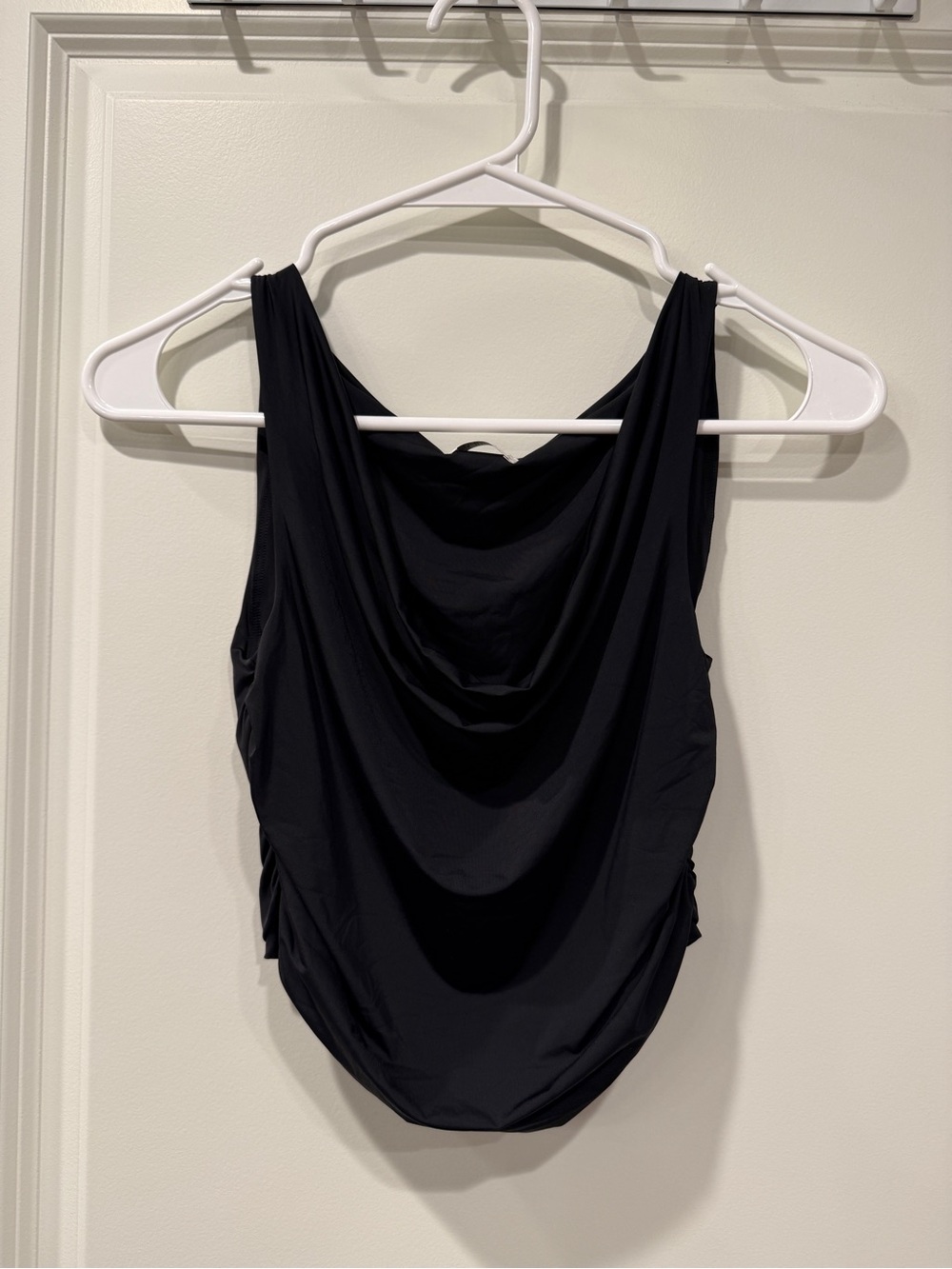 Wilfred Black Cowl Neck Crop Top